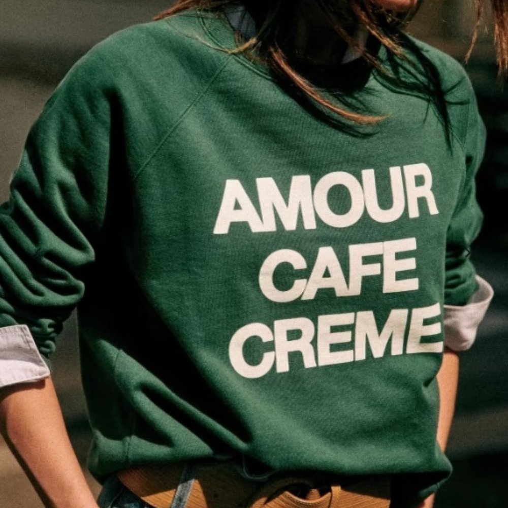 Sezane Amour Cafe Creme Sweatshirt